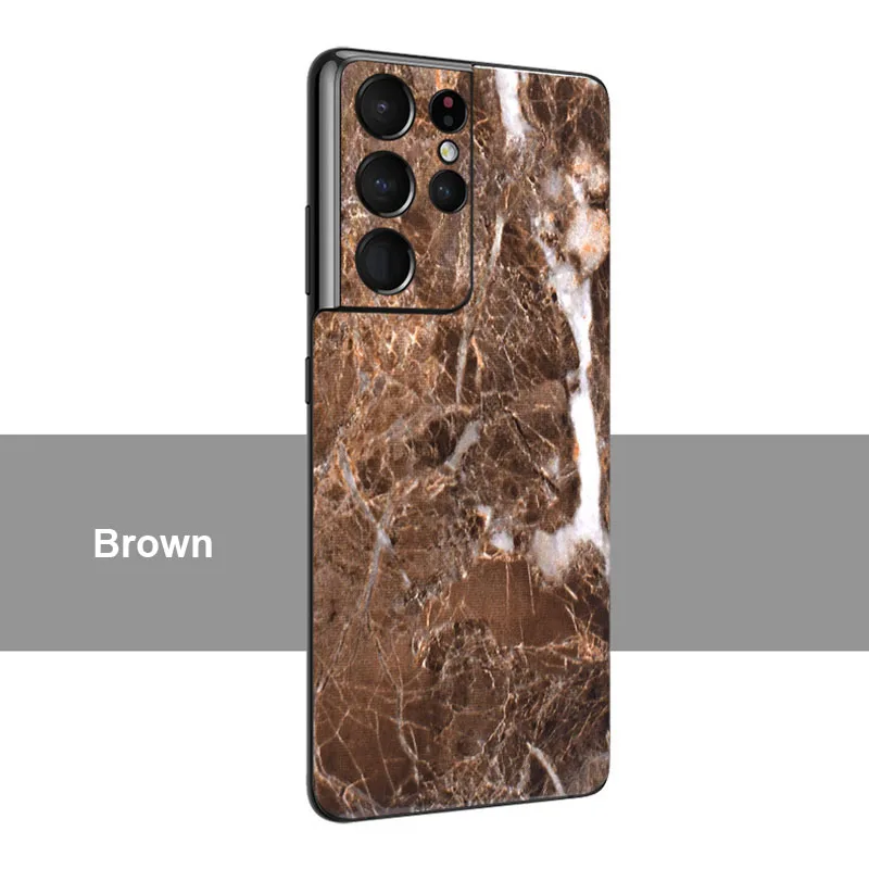 

For Samsung GalaxyS23 S22 S21 Ultra Plus Marble Grain Decal Skin Back Film Cover Wrap Protector Ultra Thin Matte Sticker S22+