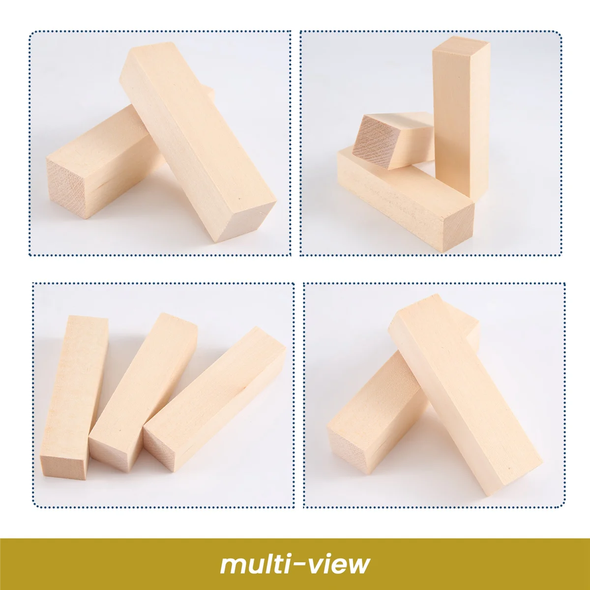 Крупные кубики из липы для резьбы по дереву (10 шт.) 4x1x1 дюйм