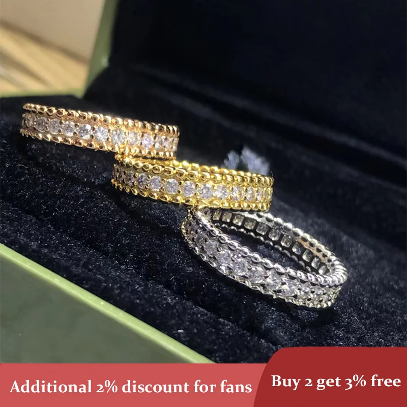 

High Quality European And American Popular 925 Silver Women's Ring Proposal Signatur Fashion Luxury Brand Party Birthday Gift