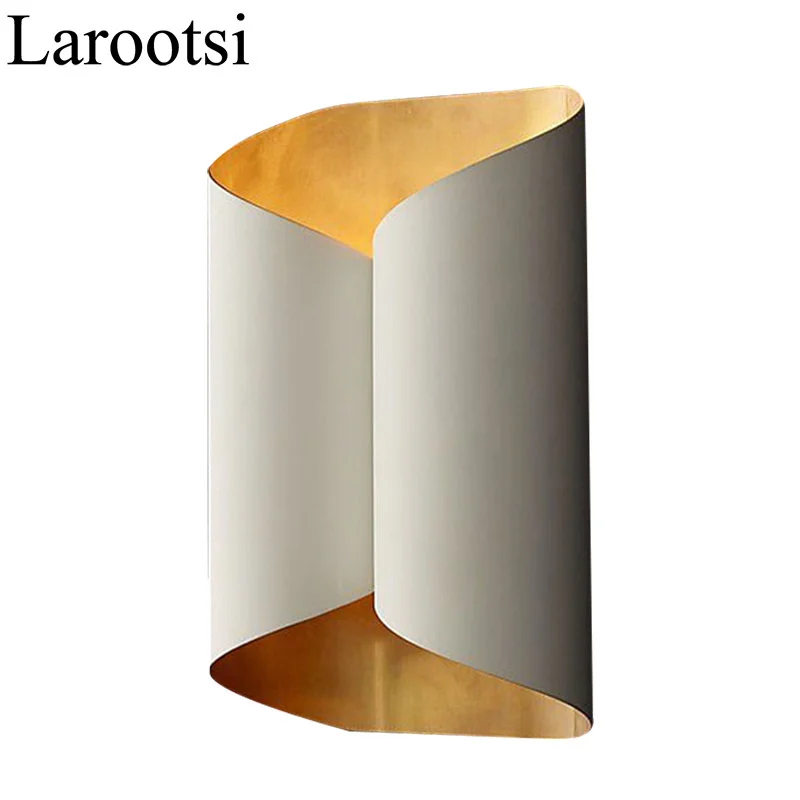 

Nordic post modern creative living room iron designer wall lamp bedroom bedside lamp study porch aisle wall lamp
