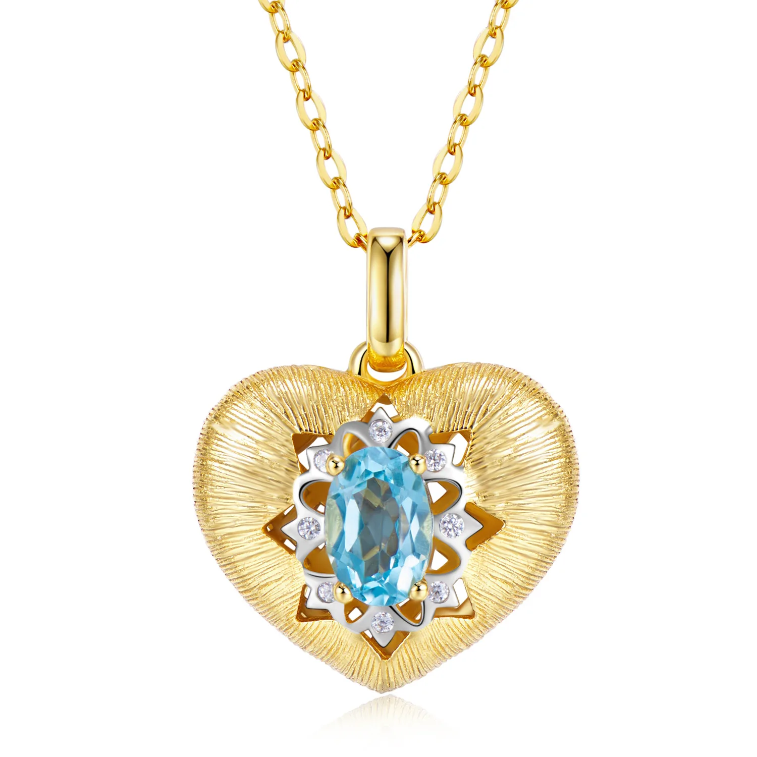 

2022 New Necklace Heart Colorful Flower Summer Brand New Romantic Fine Jewelry Europe 925 Sterling Silver Gift For Women