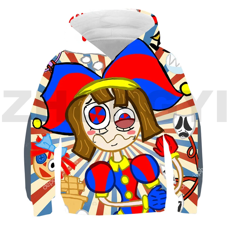 

Popular Anime The Amazing Digital Circus Hoodie for Toddler Girls Cartoon Clothes Hip Hop Lounge Wear 3D Pullovers Streetwear