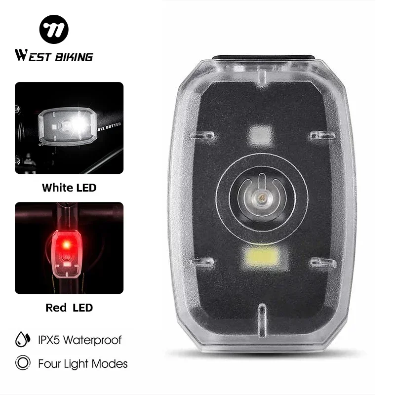 WEST BIKING Велосипедный передний/задний фонарь USB Перезаряжаемый
