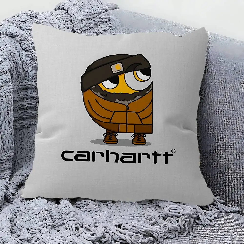 Фото Наволочка C-Carharttes с логотипом и кленовым дизайном, декоративная наволочка для подушки, украшение к празднику «Счастливый осенний урожай» №3