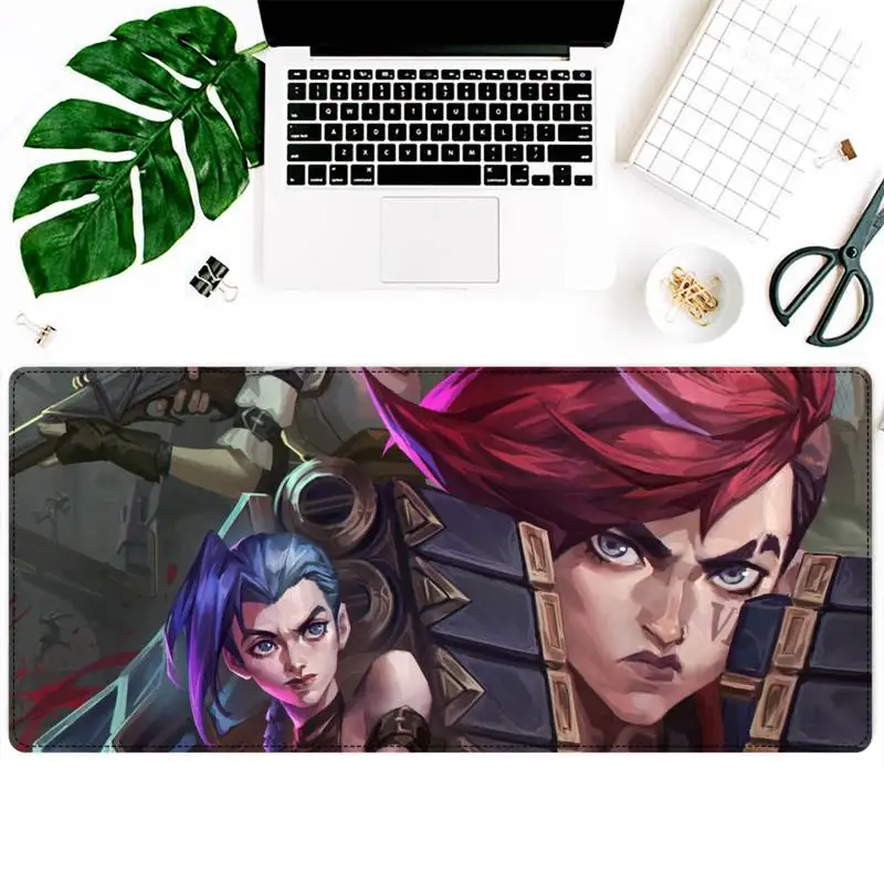 2020 Arcane Jinx коврик для мыши ПК ноутбук геймерский аниме нескользящий клавиатура