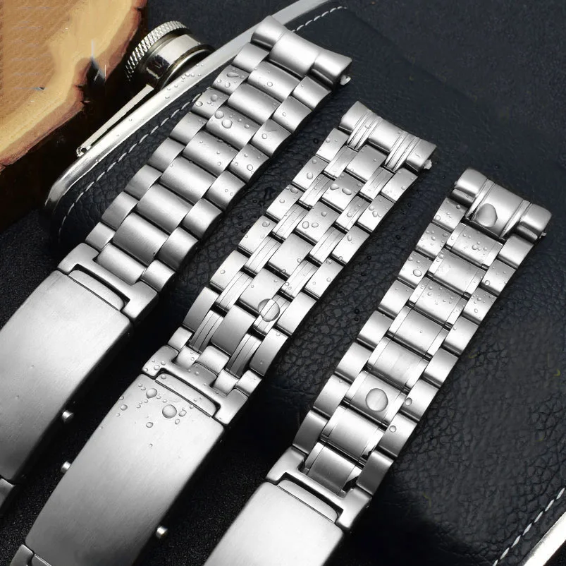 High Quality Solid Stainless Steel Watch Strap For Omega Watch Band Seahorse Super Series Men's  Bracelet 18mm 20mm 22mm