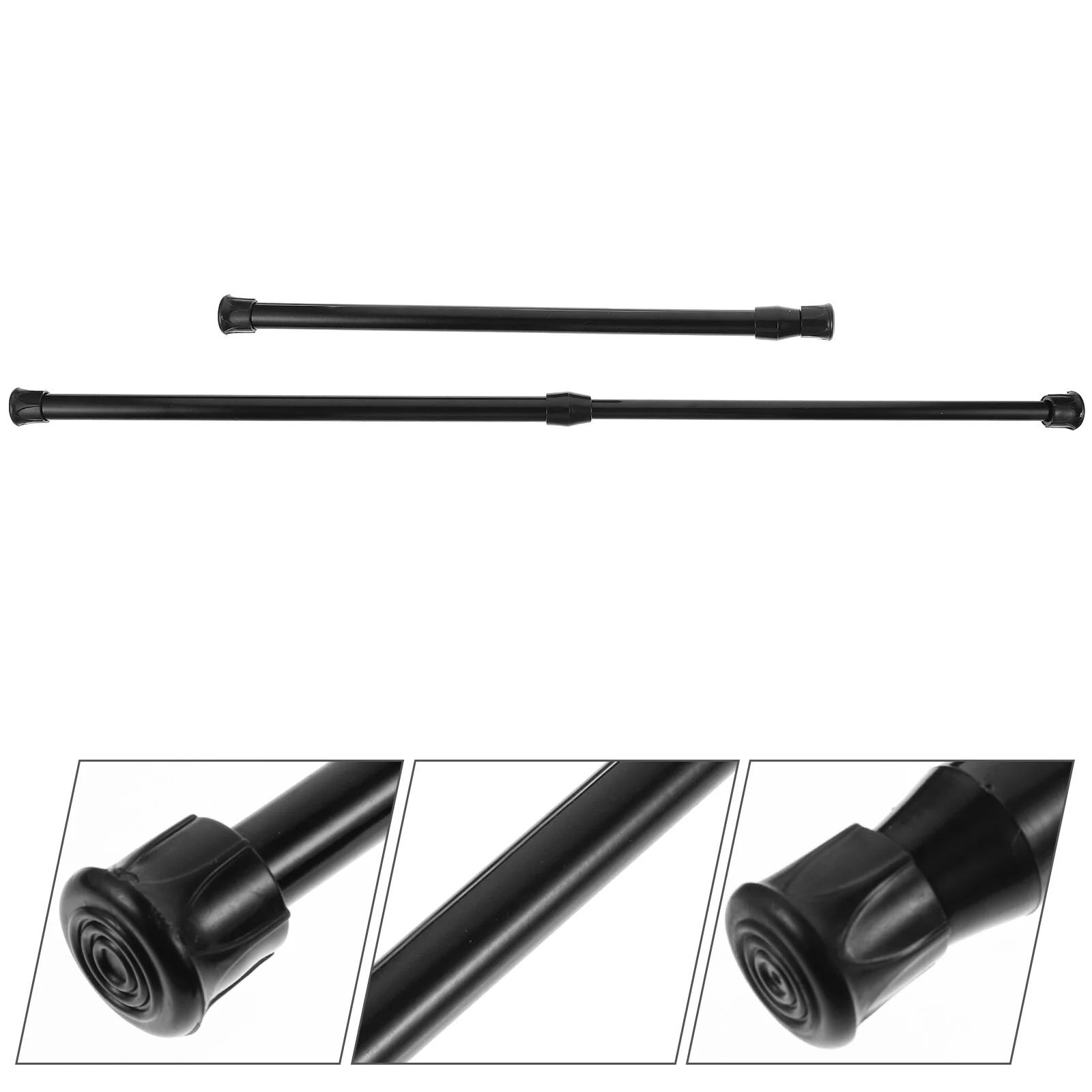 

White Curtain Rod Shower Tension Black Adjustable Spring Rods Pole Bathroom Track Rail Outdoor Window Closet Poles Extendable