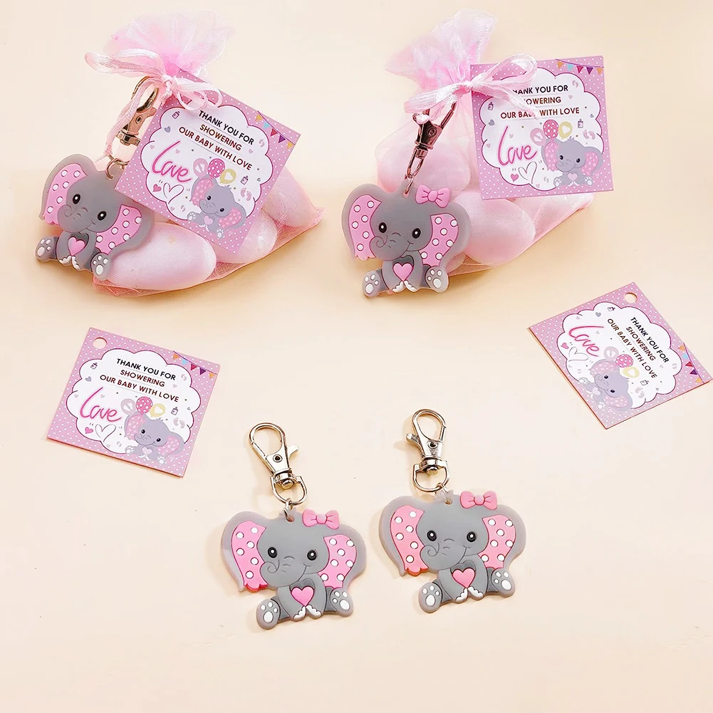 Брелоки из органзы в виде слона 30 шт.