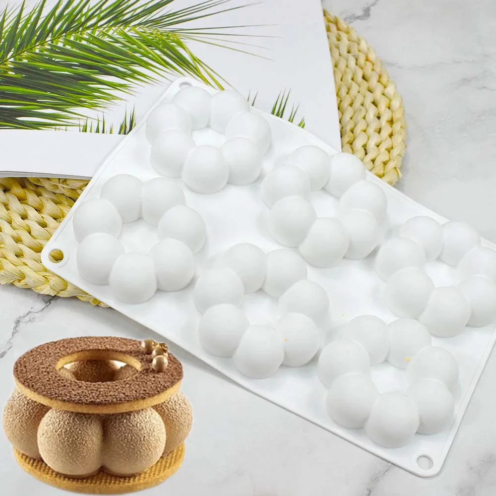 

6 Hole Silicone Donut Cake Mold Flower Ball Baking Pan Baking Pastry Chocolate Cake Dessert Tool Bagels Muffins Donut Maker