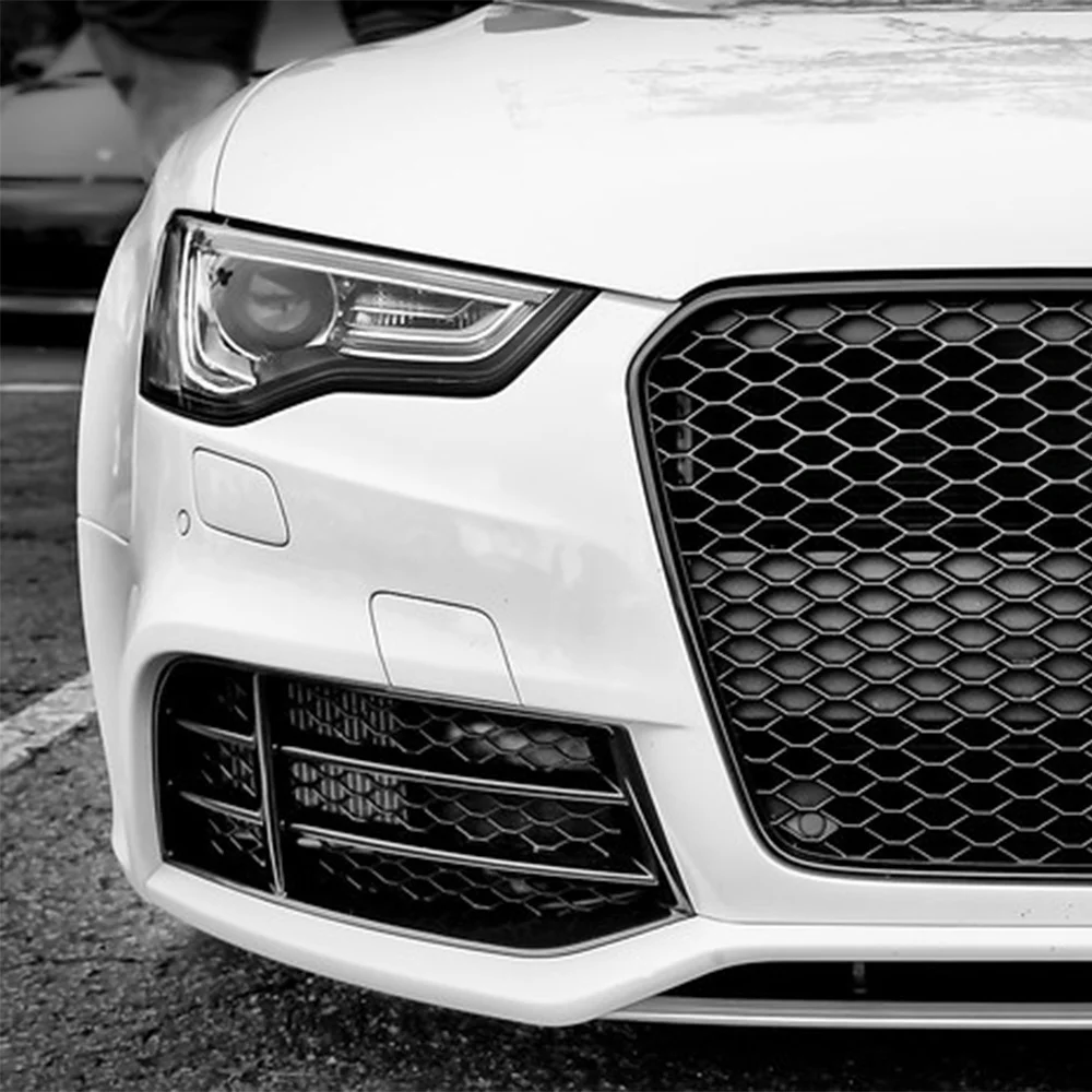 

Для Audi RS5 B8.5 2013 2014 2015 2016 глянцевая черная автомобильная передняя противотуманная фара, решетки, противотуманная фара, сотовая решетка, накладка 8T 0807681 Ф