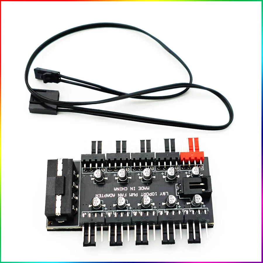 

10 Port 12V 4 Pin PWM Fan Hub Controller For CPU Cooler / Case / Chassis Cooling