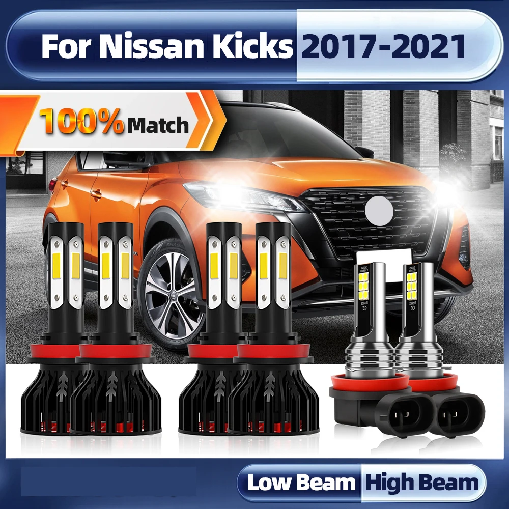 

H11 Canbus LED Headlights Bulbs 60000LM 360W Auto Lamp 6000K CSP Chips Car Fog Light For Nissan Kicks 2017 2018 2019 2020 2021
