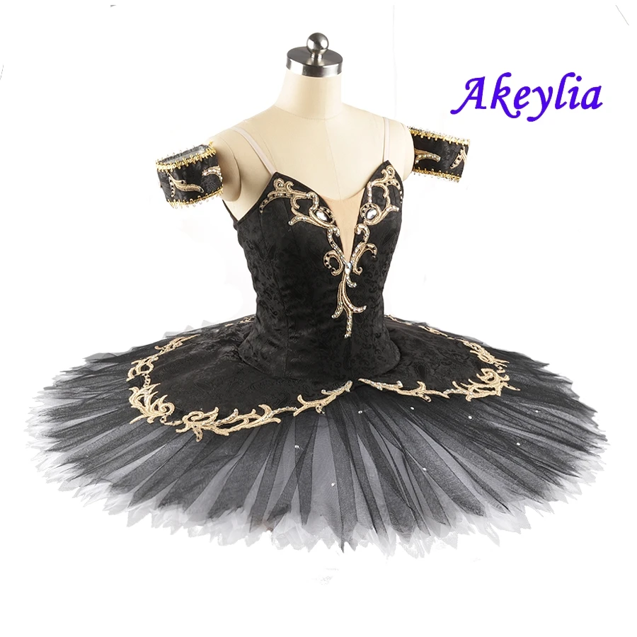 Профессиональная балетная пачка из черного золота без эластичности черное