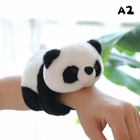 Kawaii, панда, плюшевое кольцо на руку, животное, защелкивающийся браслет на запястье, браслет, браслет для детей, игрушки в качестве подарка на день рождения