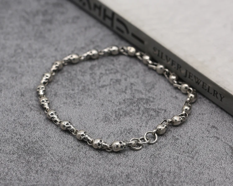 Ювелирные изделия из серебра S925 европейский и американский тренд голова черепа