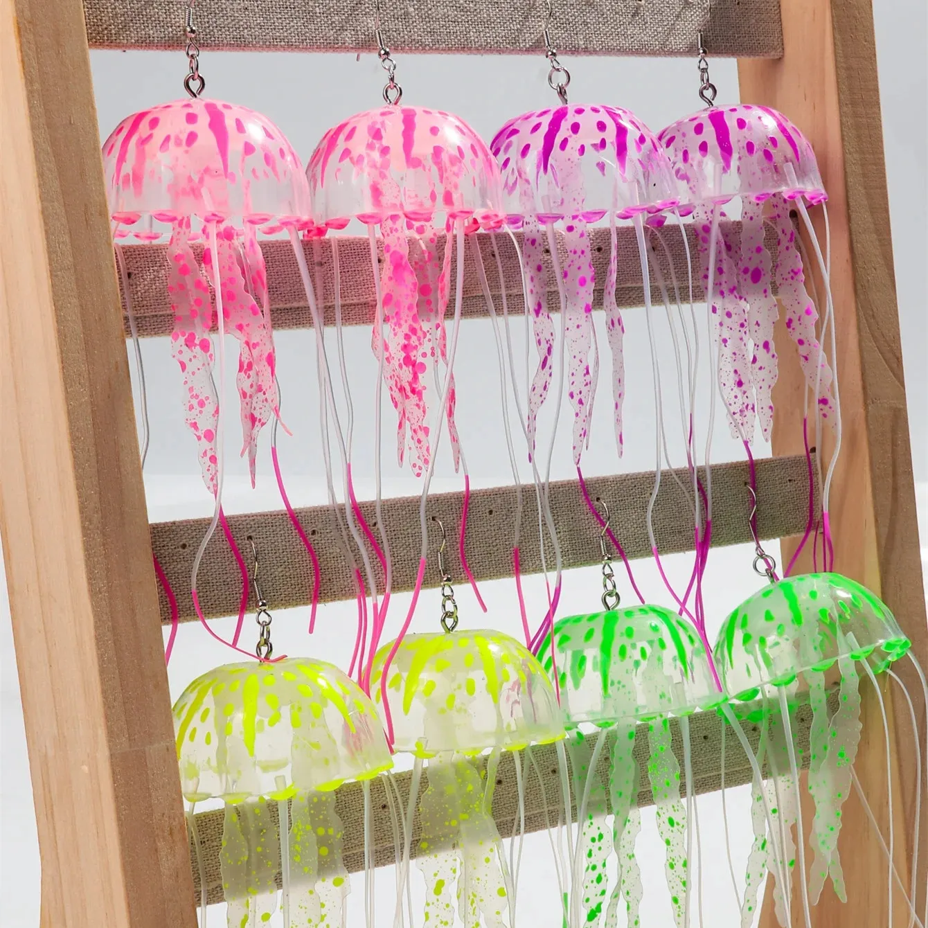 Летние Красочные Силиконовые Висячие Серьги С Длинной Кистью В Форме Медузы Для