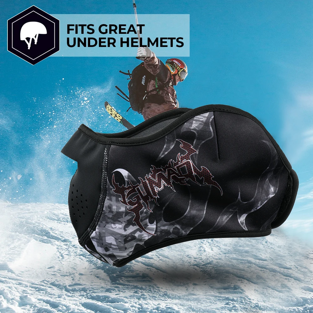 Зимняя флисовая полумаска для лица обогреватель шеи в холодную погоду чехол ушей