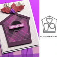 house heart frame metal cutting dies dies scrapbooking stamps stencils die cut craft album wedding card making new 2022