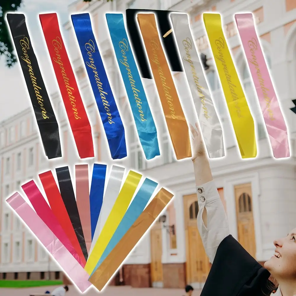 

Accessories Ribbons Sash Satin DIY congratulations Ceremony Party Shoulder Straps Happy Graduation