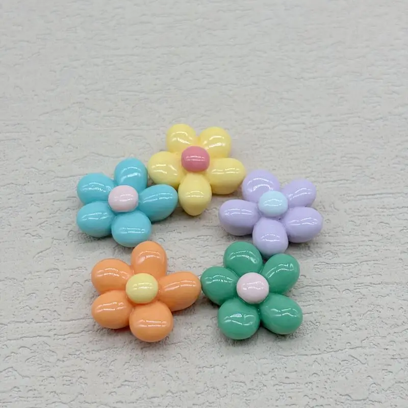 

10 штук 5-цветных пасторальных цветов из смолы могут использоваться для сережек, заколок для волос, подвесок своими руками и je