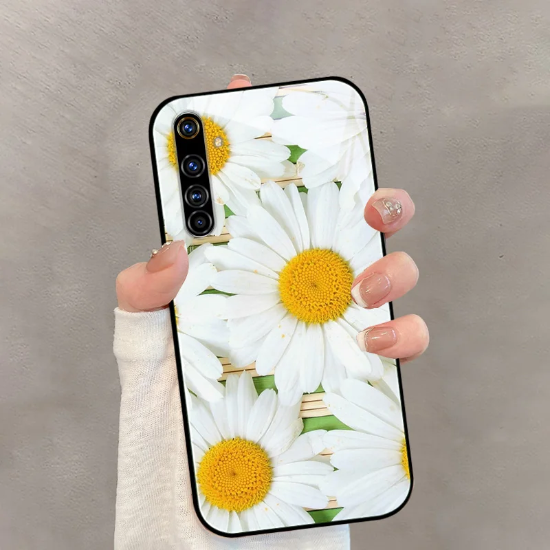 Стеклянные чехлы для Realme X50 Pro 5G X50m X50t модный мультяшный чехол из закаленного