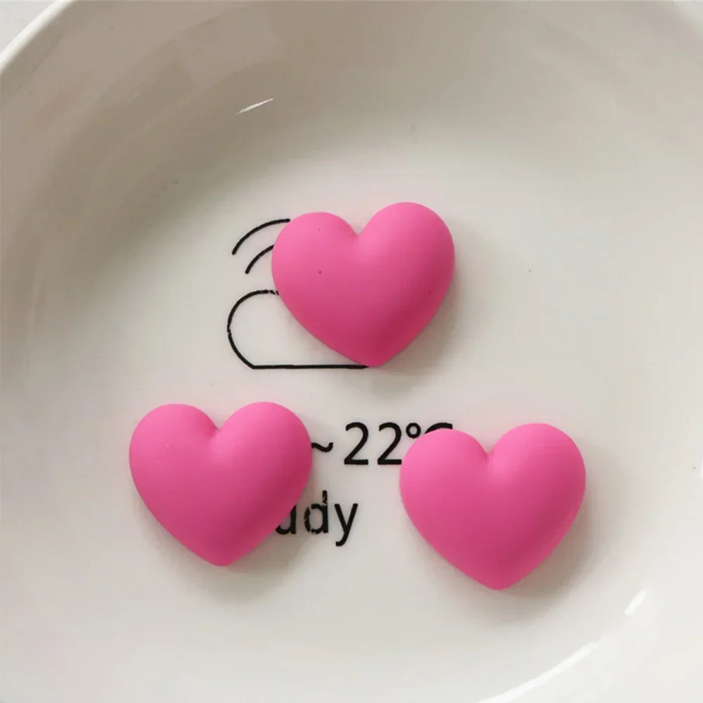 

Набор из 10 кабошонов из смолы Kawaii сердце 20x17 мм