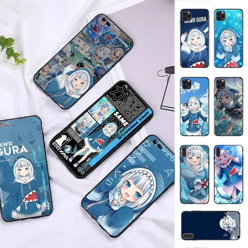 

FHNBLJ Hololive Gawr Gura Phone Case Silicone Soft for iphone 14 13 12 11 Pro Mini XS MAX 8 7 6 Plus X XS XR Cover