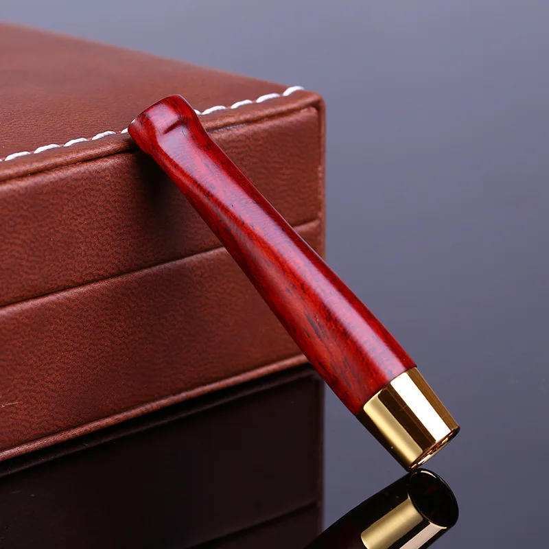 

Genuine cigarette holder pull rod type sandalwood cigarette holder circulating filter sandalwood bite cleaning solid wood filter