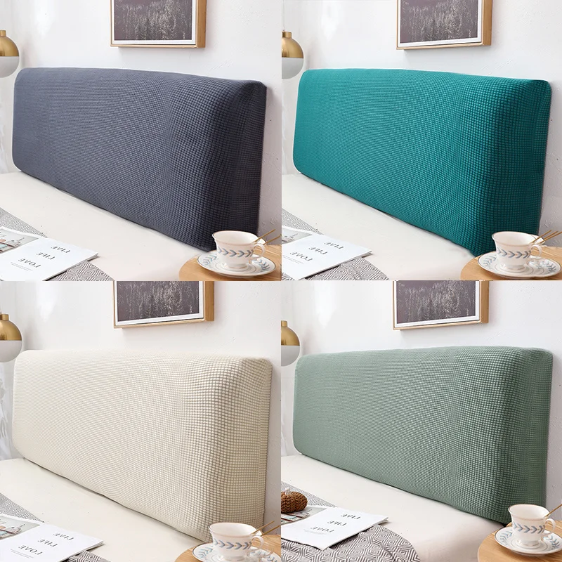 

Elastic Bedhead Cover Solid-Color All-inclusive Bed Head Back Protection Dust Cover Bedroom Removable Bedside Cover Universal