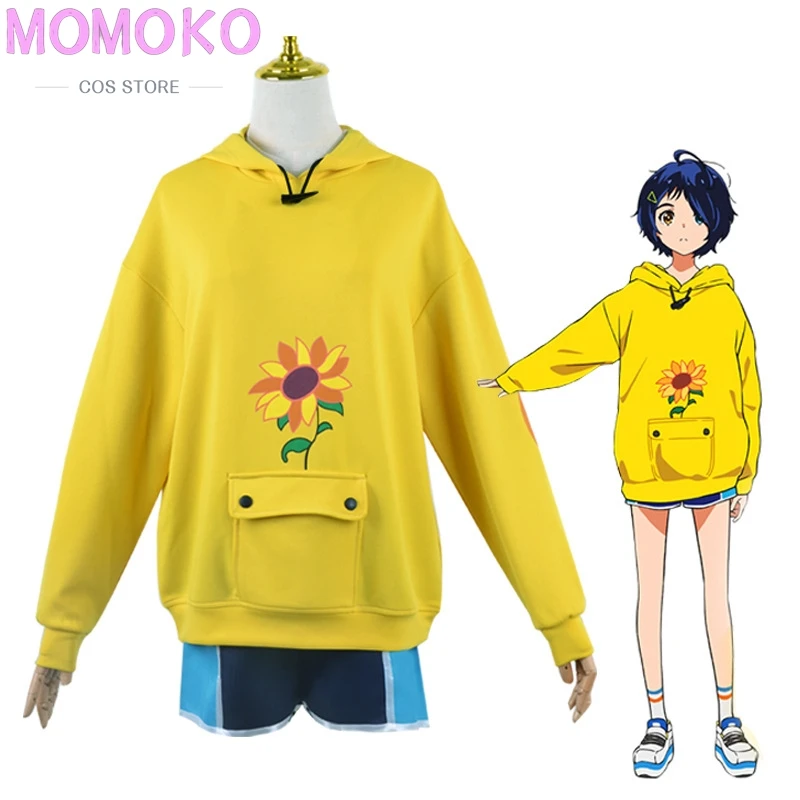 Аниме Wonder Egg Priority Ohto Ai костюмы для косплея толстовка желтый пуловер с подсолнухом
