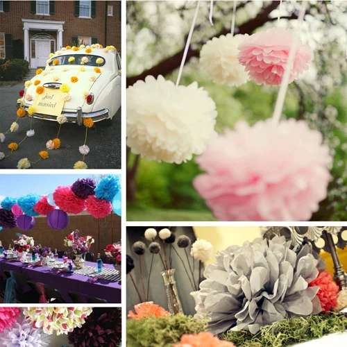 Рекламная акция 16 дюймов (40 см) 1 шт. большие салфетки ручная работа помпоны