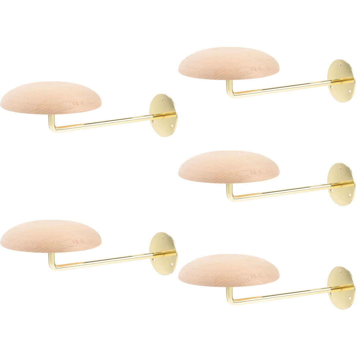 

5 Pieces Hat Rack Holders Stands Display Represent Men Wall Hanger Metal