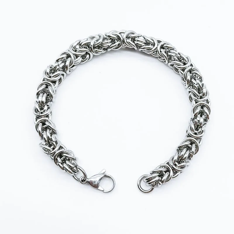 Vintage weave men's titanium steel bracelet stainless steel lantern chain clothing