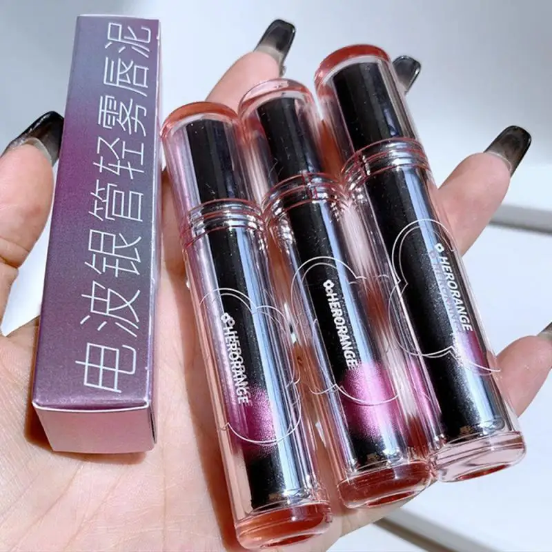 

Wave Silver Tube Light Mist Velvet Lip Glaze Autumn And Winter White Lipstick Lip Gloss Women's Mist Matte Lip Mud Maquiagens