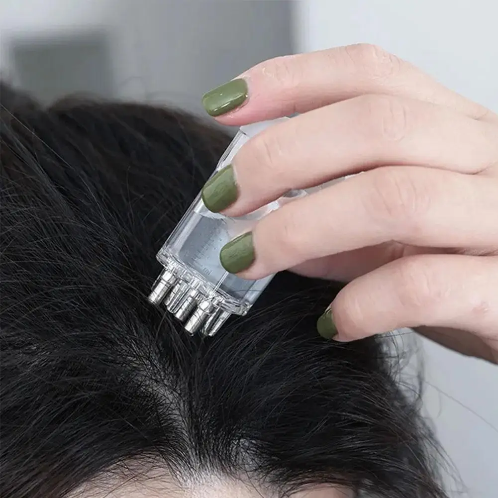 

5ml Scalp Applicator Transparent Empty Roller Bottle Scalp Oil Comb For Hair Growth Serum Head Skin Care Tools N4I9