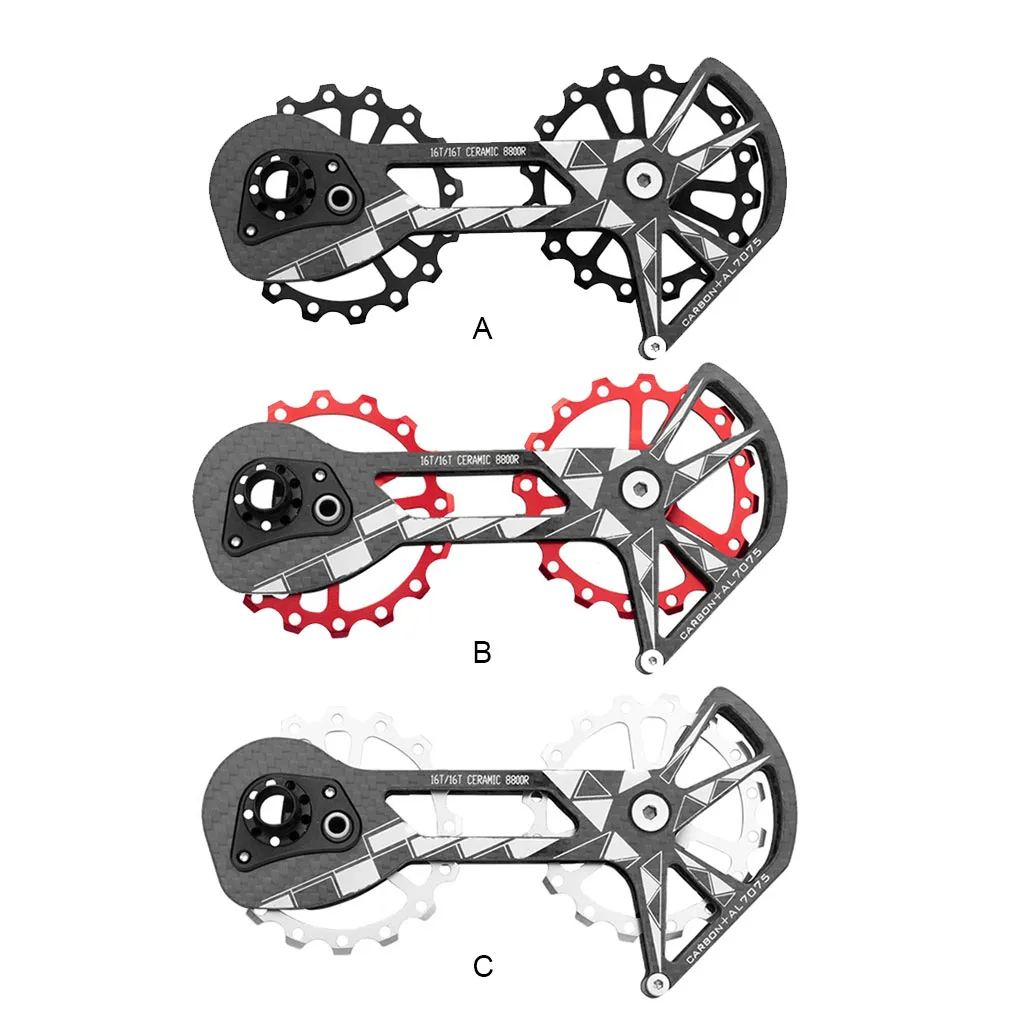 

Professional Rear Derailleur Practical Waterproof Pulley Wheel Rustproof Ceramic Bearing Coated Surface Transmission Sliver
