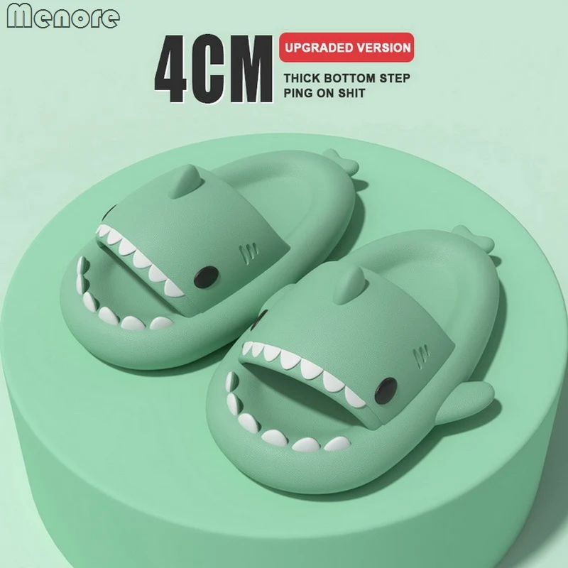 

Shark Slippers Women Flip Flops Catroon Slides Clapper Shark Sandals Summer Soft Eva Outdoor Home Slippers Beach Shoes For Men