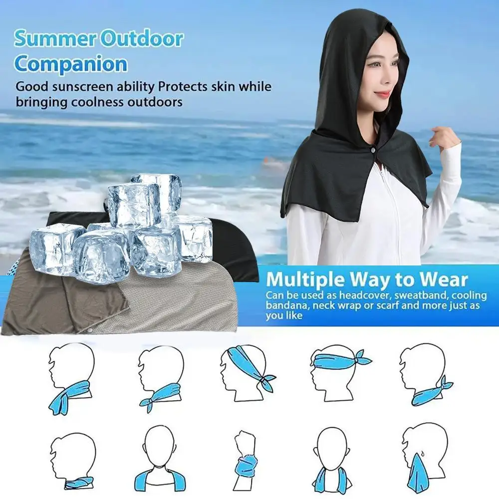 

Cold Head Scarf Wear Sports Towel Multi-functional Cool Quick Drying Sunscreen Shawl Cold Towel Cold Towel Cross-border Wholes