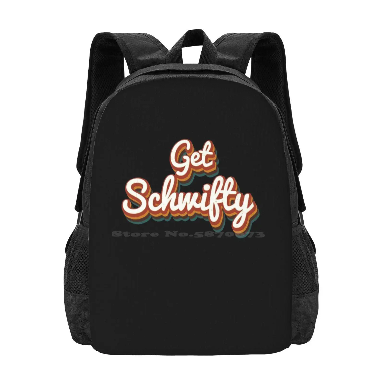 

Get Pattern Design Laptop Travel School Bags Retro Text Funny Get