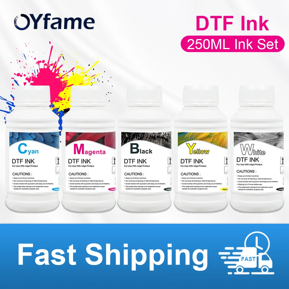 OYfame DTF Ink Set  DTF Printer Ink Direct to Transfer Film Ink dtf transfer printer bundle t shirt printing machine ink refill
