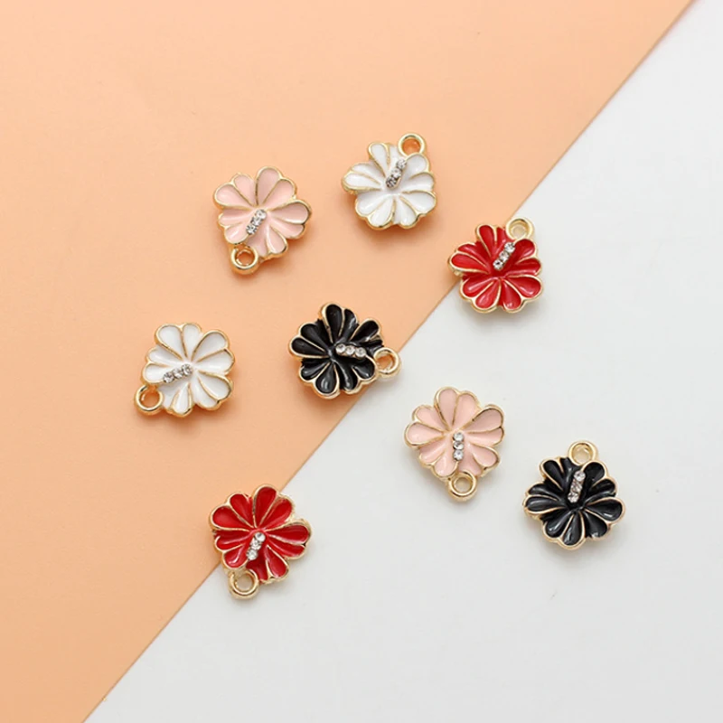 

20pcs New Arrival Lovely Flower Charms Drop Oil Charm Flower Plant Pendant For DIY Bracelet Necklace Jewelry Making