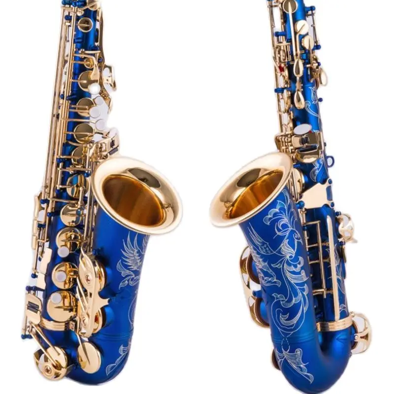 

Il belin Alto Saxophone Eb Tune E-flat Musical Instruments New Arrival Brass Blue High Quality Saxophone with Case Free Shipping