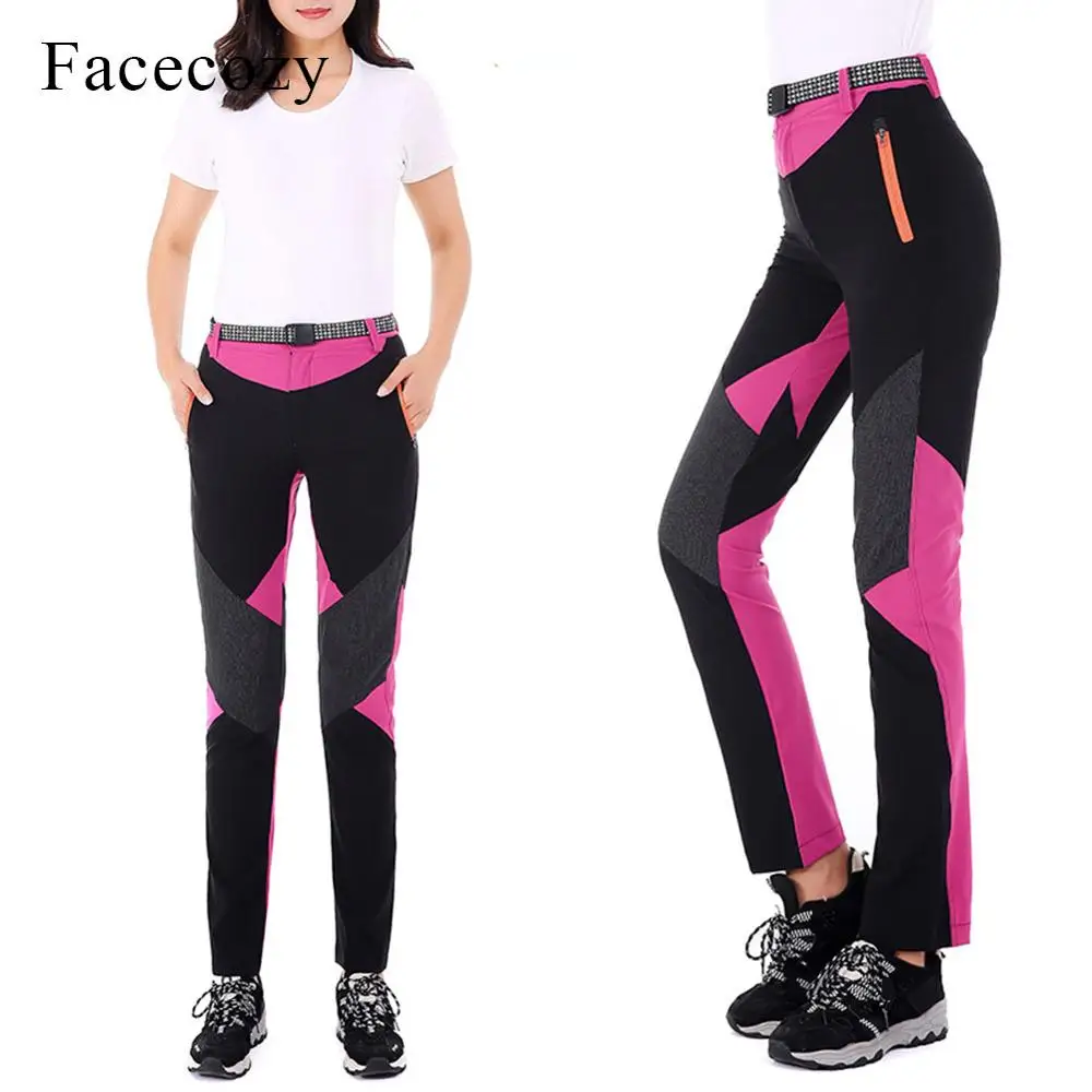 Facecozy Women Summer Hiking Pants Elastic Quick Dry Climbing Trekking Trousers Outdoor Sports Breathable Thin Camping Pants