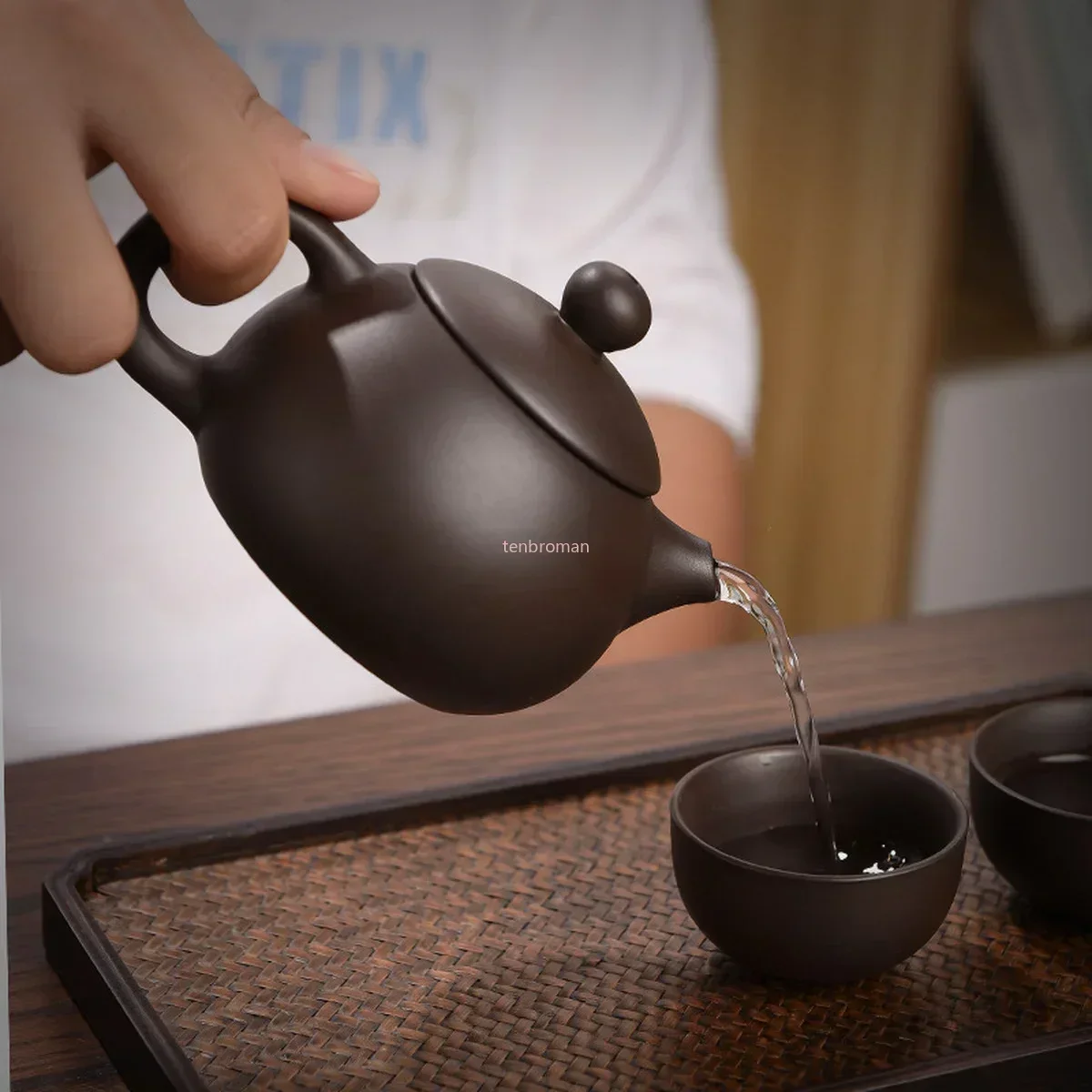 Zestaw керамического чайника zi sha Kuai Ke Cup китайский портативный чайник и 4 чашки