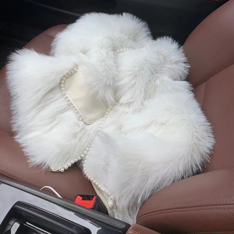 Young Ladies Beaded Fox Fur Coat 2022 Winter New Korean Style Elegant Women's Thickened Three-button Short Faux Fur Jackets
