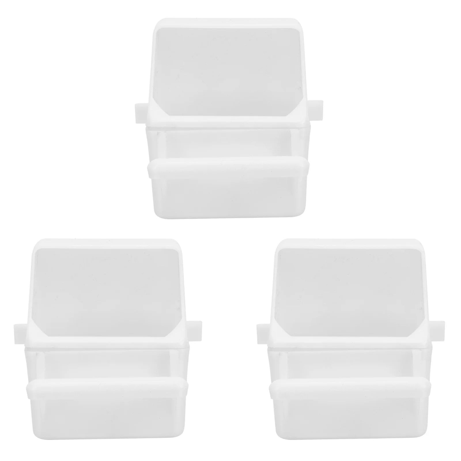 

3pcs Plastic Splash-proof Bird Feeder Bird Food Container Bird Parrot Feeding Boxes