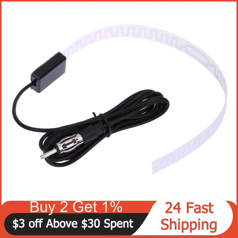 

1Pcs AM/FM Car Internal Mount Amplifier Aerial Car Antenna Vehicle Glass Screen Signal Strengthing Amplifier Radio Reception