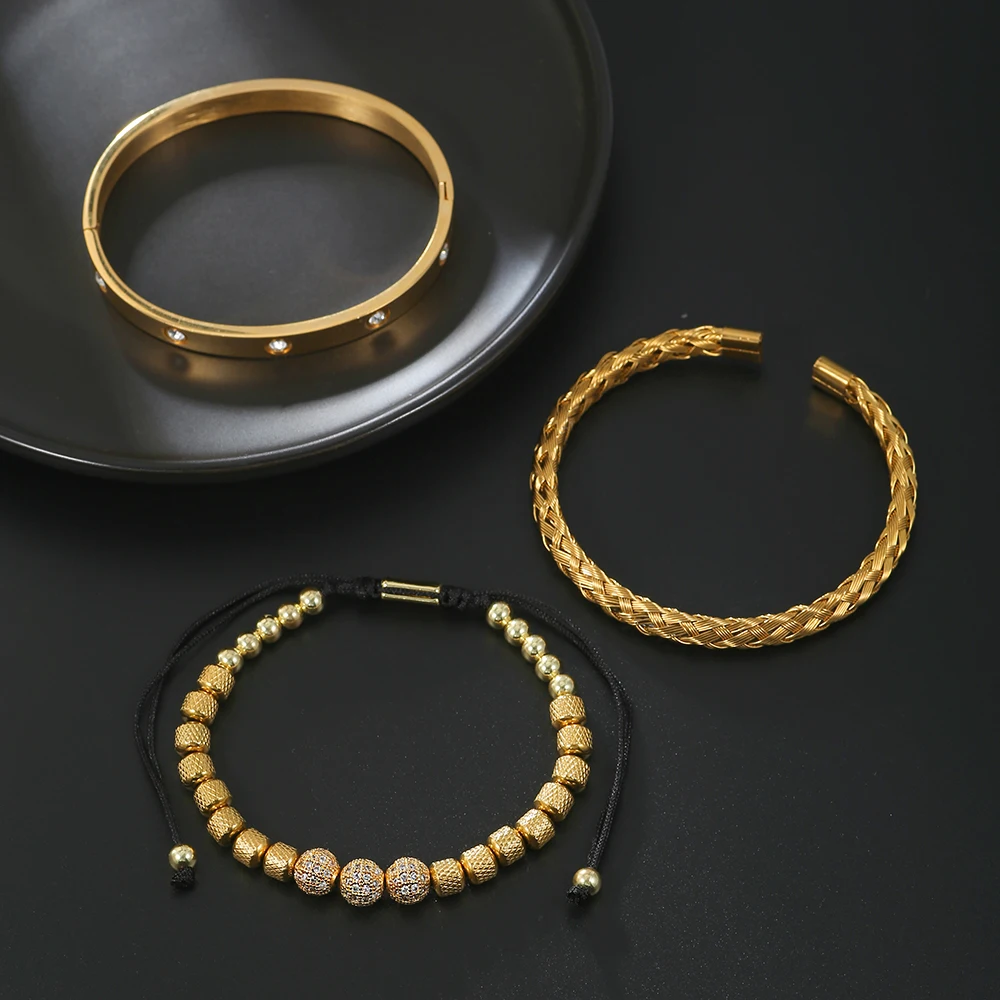 Роскошные круглые бусины из фианита с микрозакрепкой 3 шт. очаровательные