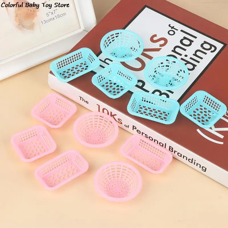 

Dollhouse Miniature Food Play Supermarket Vegetable Basket Household Storage Basket Model for Dollhouse Kitchen Furniture