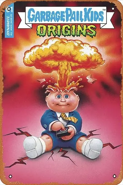 Настенный декор - GARBAGE PAIL KIDS CVR J 40 COPY INCV TRADING CARD Интересная металлическая жестяная